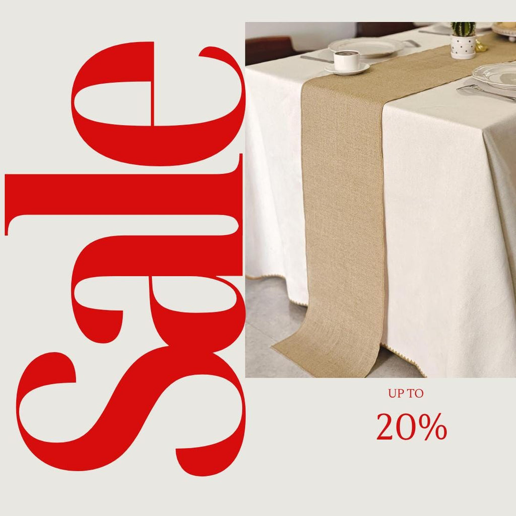 Burlap Table Runner 14" x 90" Inches Farmhouse Christmas Table Runner Jute Table Runner, Natural