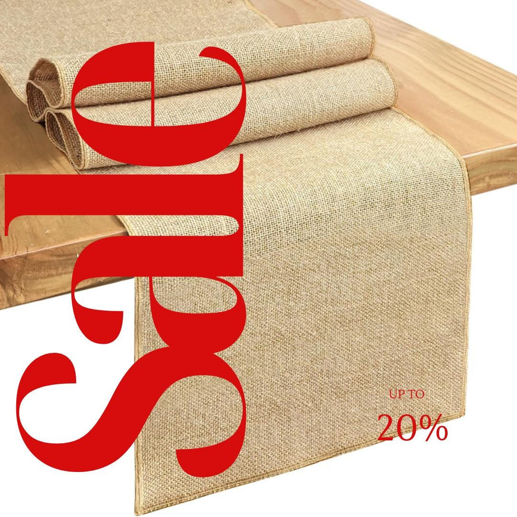 Burlap Table Runner 14" x 90" Inches Farmhouse Christmas Table Runner Jute Table Runner, Natural