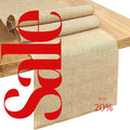 Burlap Table Runner 14" x 90" Inches Farmhouse Christmas Table Runner Jute Table Runner, Natural