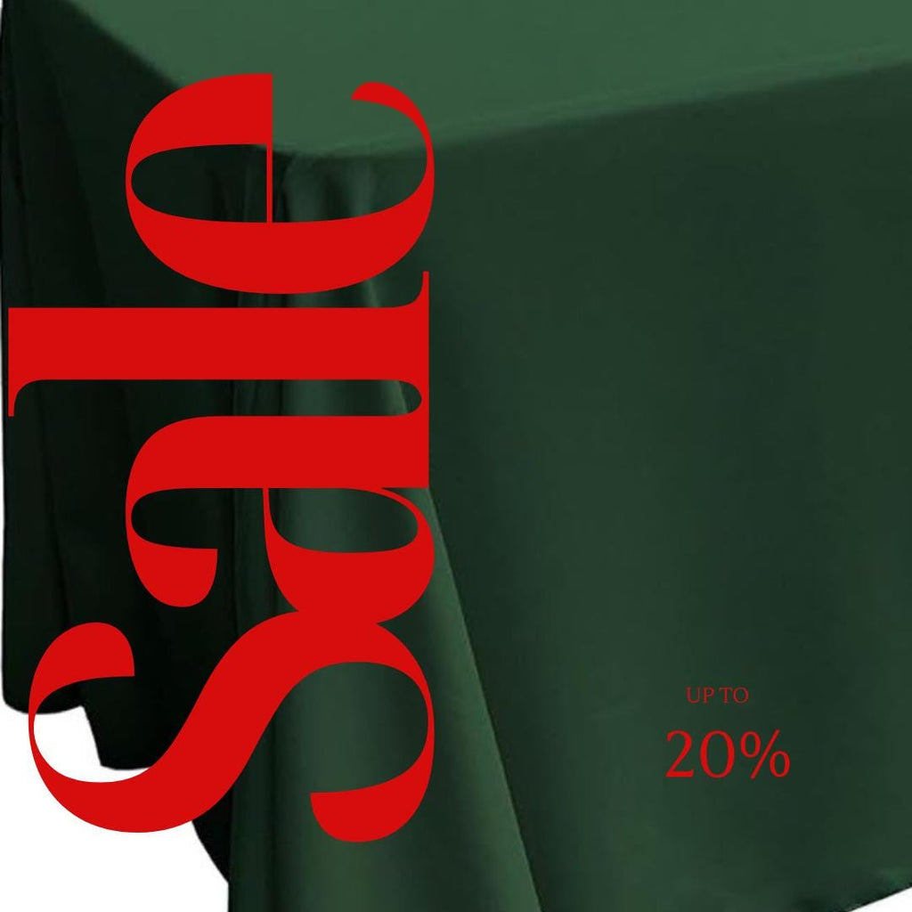 HUNTER - Polyester Poplin Washable Rectangular Tablecloth, Table Cover Fabric Cloth for Dinning, Kitchen, Party. Choose Size Below
