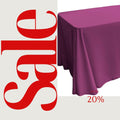MAGENTA - Polyester Poplin Washable Rectangular Tablecloth, Table Cover Fabric Cloth for Dinning, Kitchen, Party. Choose Size Below
