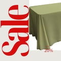 DK SAGE - Polyester Poplin Washable Rectangular Tablecloth, Table Cover Fabric Cloth for Dinning, Kitchen, Party. Choose Size Below