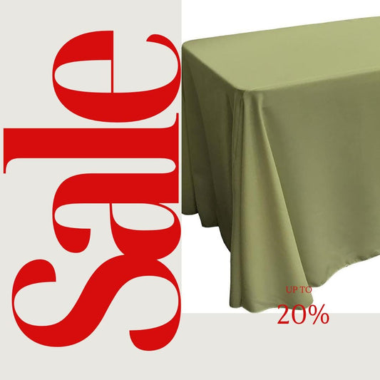 DK SAGE - Polyester Poplin Washable Rectangular Tablecloth, Table Cover Fabric Cloth for Dinning, Kitchen, Party. Choose Size Below