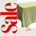 LT SAGE - Polyester Poplin Washable Rectangular Tablecloth, Table Cover Fabric Cloth for Dinning, Kitchen, Party. Choose Size Below