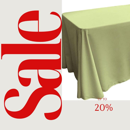 LT SAGE - Polyester Poplin Washable Rectangular Tablecloth, Table Cover Fabric Cloth for Dinning, Kitchen, Party. Choose Size Below