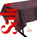 EGGPLANT - SATIN - Rectangular Table Cover Bright Tablecloth Smooth Fabric Table Decoration for Wedding Banquet Party Events,