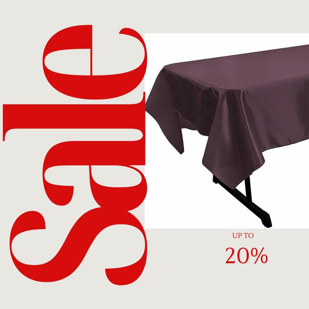 EGGPLANT - SATIN - Rectangular Table Cover Bright Tablecloth Smooth Fabric Table Decoration for Wedding Banquet Party Events,