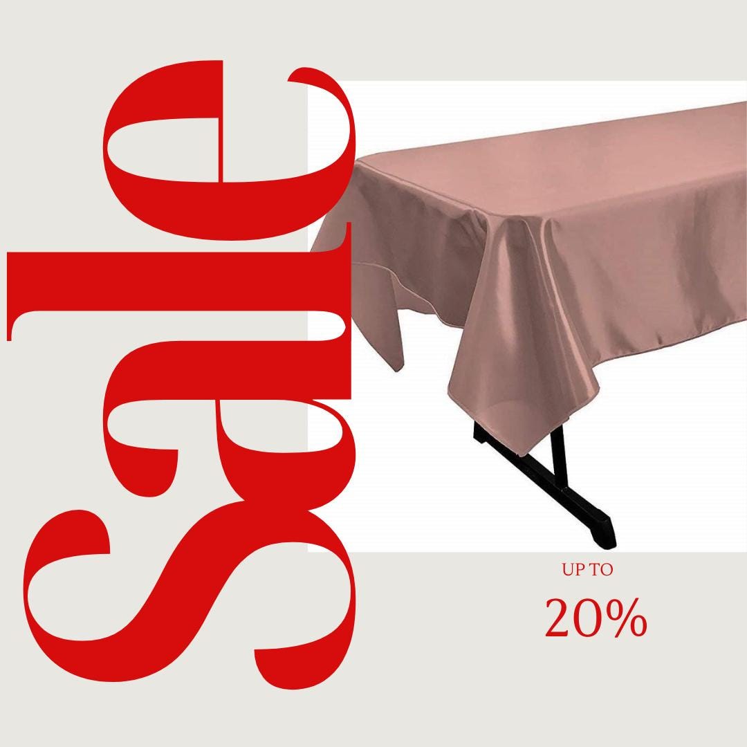 DUSTY ROSE - SATIN - Rectangular Table Cover Bright Tablecloth Smooth Fabric Table Decoration for Wedding Banquet Party Events,
