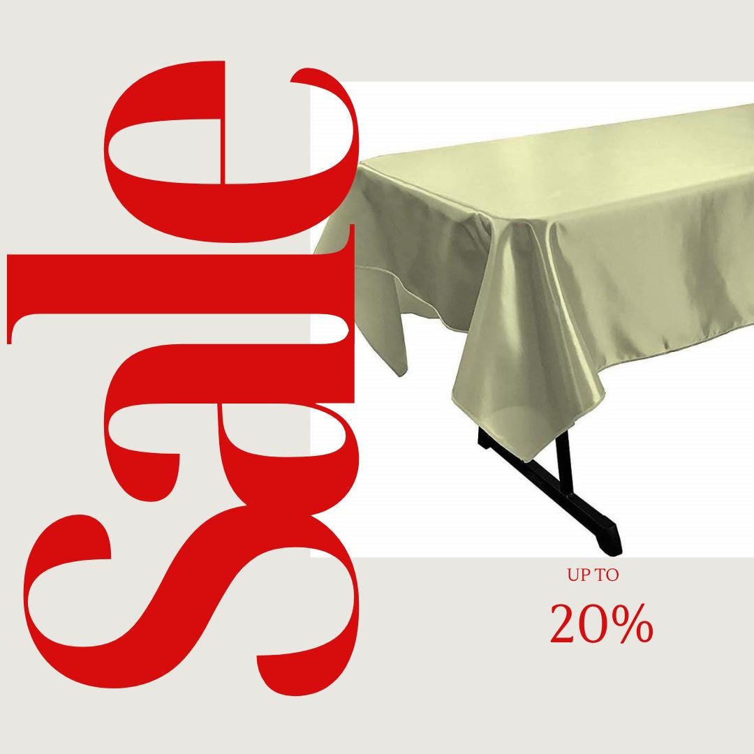 SAGE - SATIN - Rectangular Table Cover Bright Tablecloth Smooth Fabric Table Decoration for Wedding Banquet Party Events,