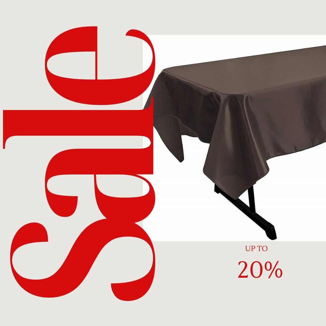 BROWN - SATIN - Rectangular Table Cover Bright Tablecloth Smooth Fabric Table Decoration for Wedding Banquet Party Events,
