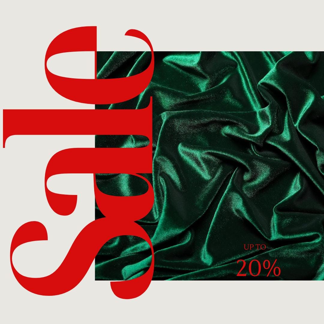 Hunter Green - Stretch Velvet Fabric 60'' Wide by The Yard for Sewing Apparel Costumes Craft