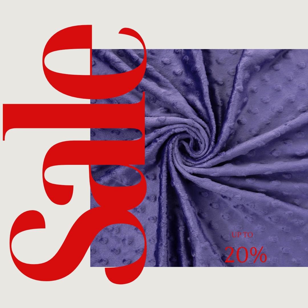 PURPLE - Polka Dot Snuggle Minky Soft Fabric Decorative Crafts Dress Fabric Sold By Yard.  60” Wide | Ultra Soft Fabric.