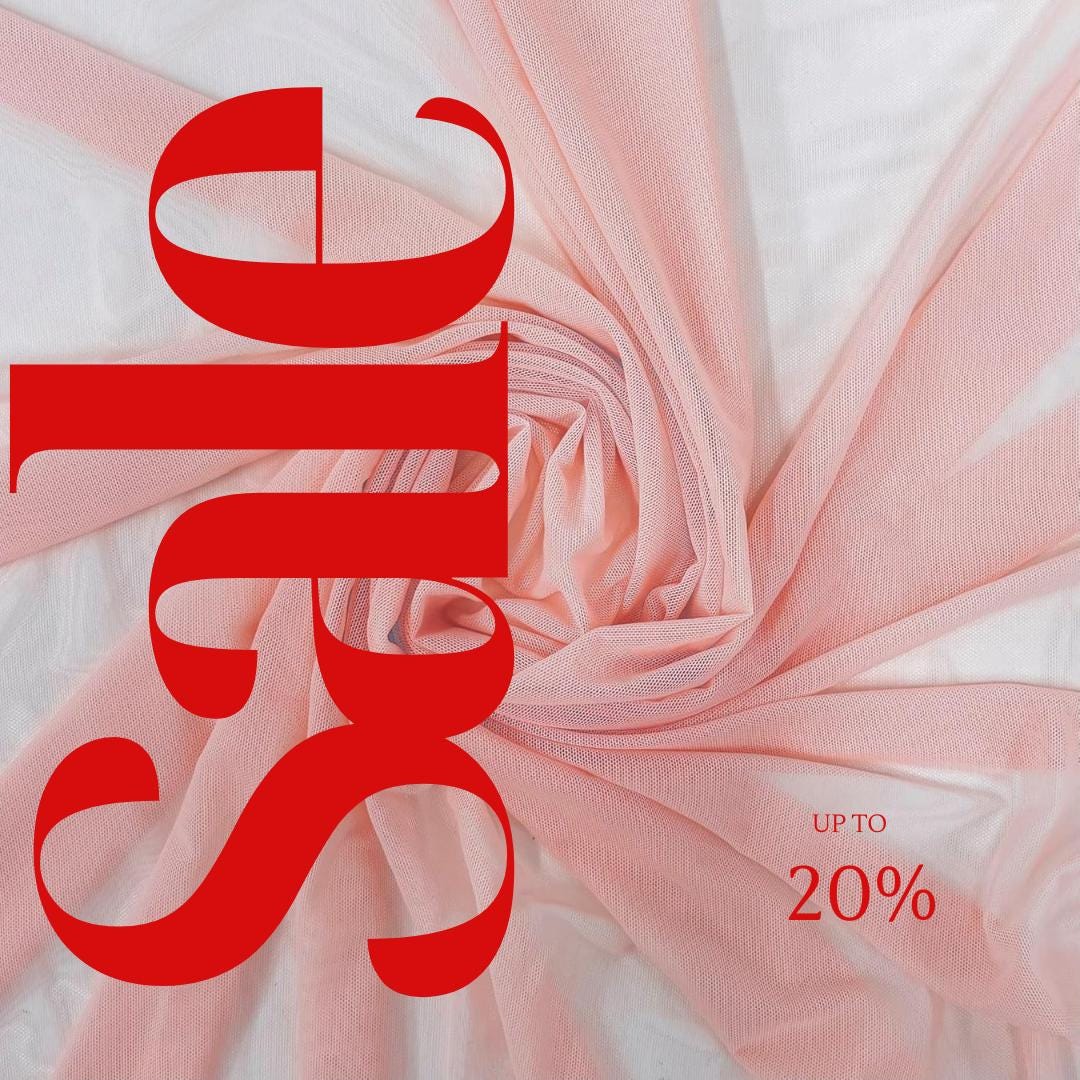 Power Mesh Fabric  - BLUSH - Nylon Lycra Spandex 4 Way Stretch Fabric 58"/60" By Yard.