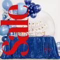 SEQUIN - Sequin Tablecloth -  ROYAL BLUE - Table Overlay Rainbow Table Cloths With Seams tablecloth Sparkly Wedding Party Decorations.
