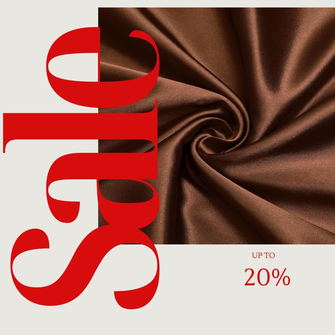 BROWN - Bridal Satin Fabric Silky Poly 60" Wide Heavy Wedding Dress Drapery By The Yard