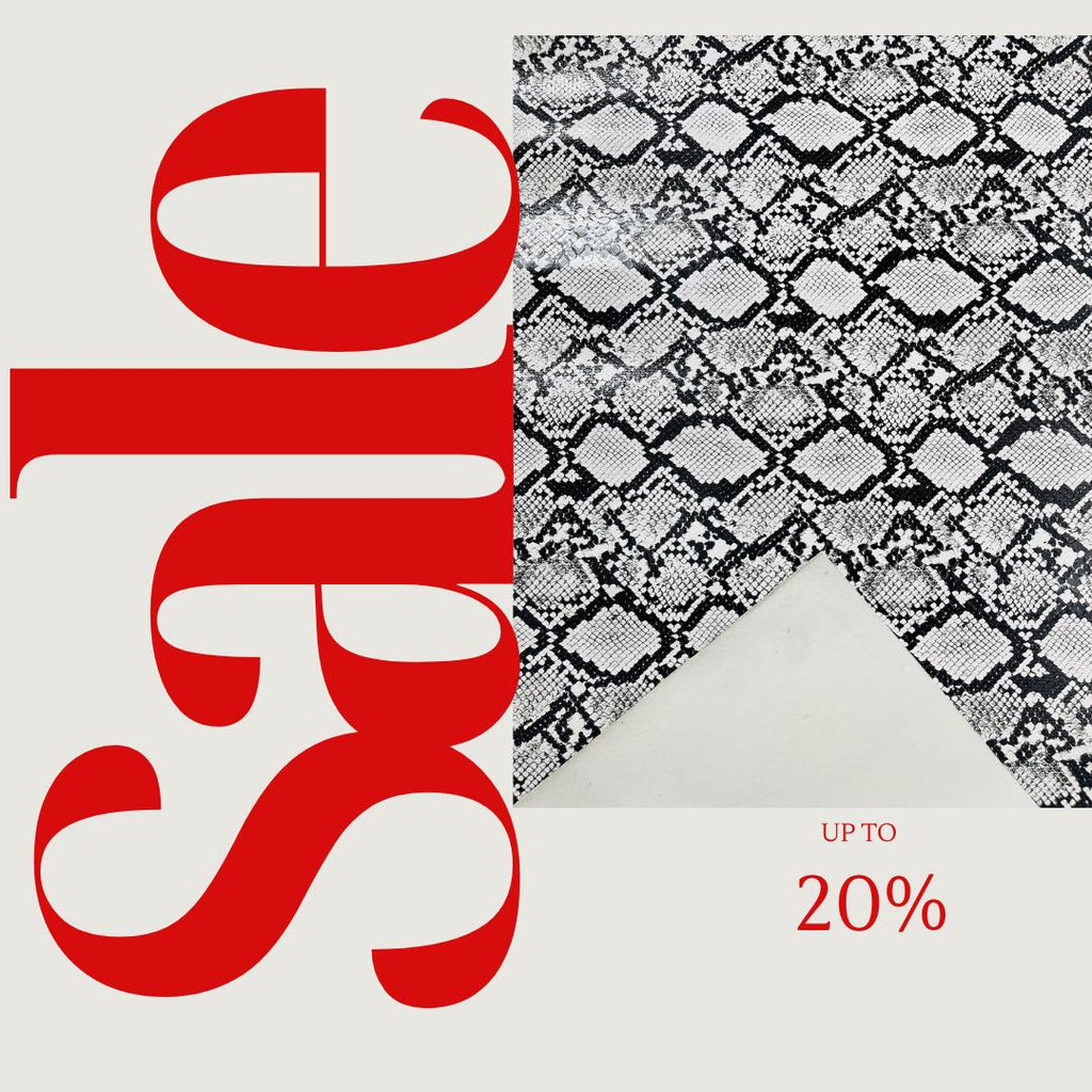 VIPER - Snake Fake Leather Upholstery, Viper Snake Skin Texture Faux Leather Vinyl Fabric By The Yard.