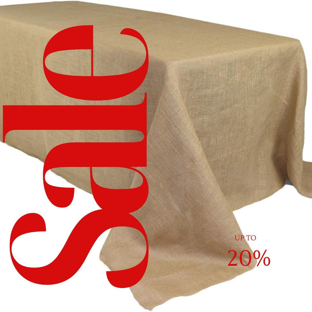 Rectangular Rustic Jute Natural Burlap Tablecloth for Wedding Party Kitchen Home Dining Table Cloth