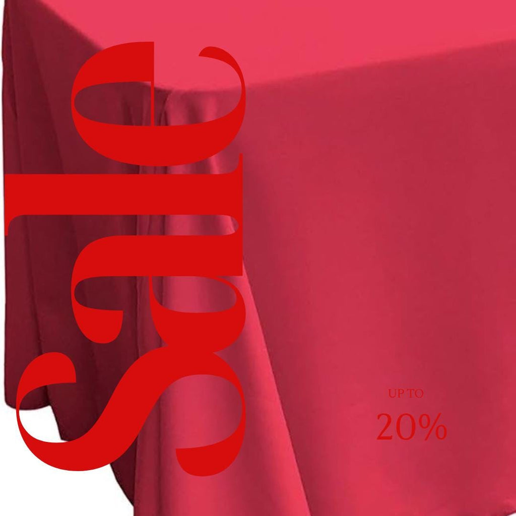 FUCHSIA - Polyester Poplin Washable Rectangular Tablecloth, Table Cover Fabric Cloth for Dinning, Kitchen, Party. Choose Size Below