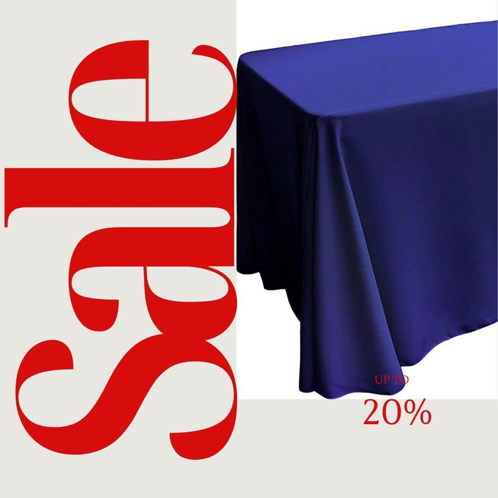 ROYAL - Polyester Poplin Washable Rectangular Tablecloth, Table Cover Fabric Cloth for Dinning, Kitchen, Party. Choose Size Below