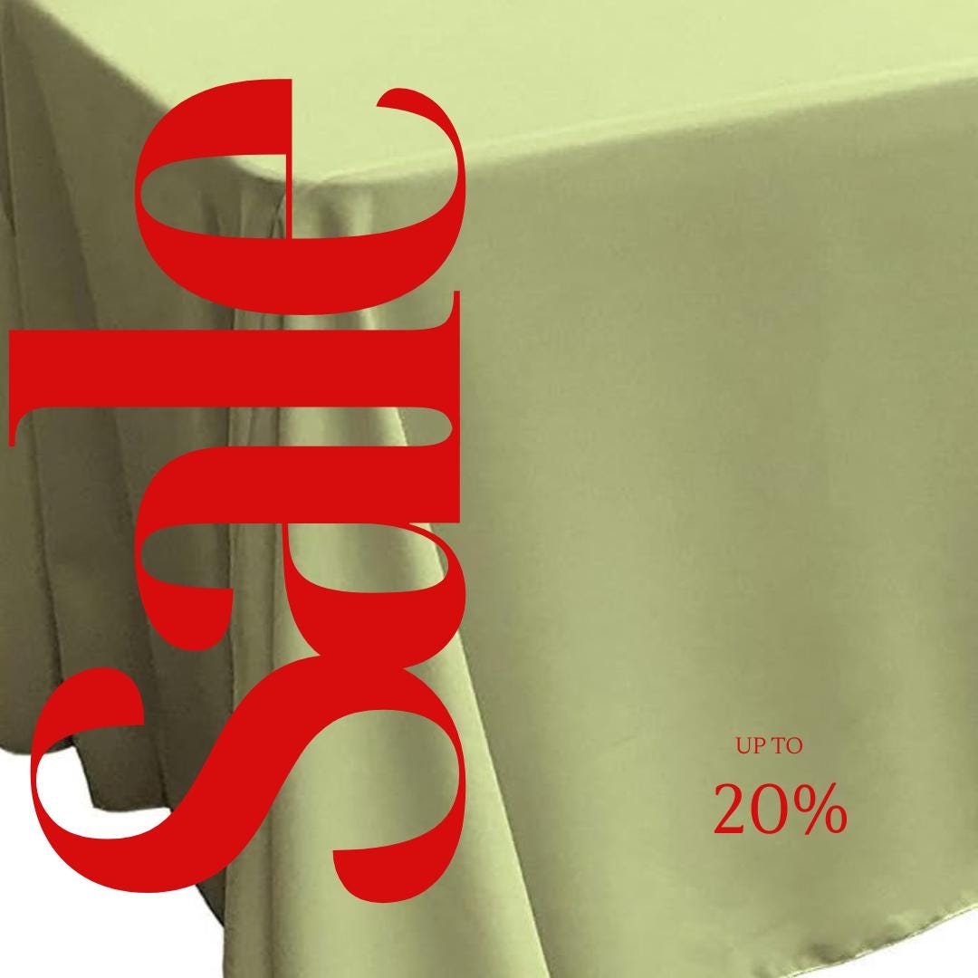 LT SAGE - Polyester Poplin Washable Rectangular Tablecloth, Table Cover Fabric Cloth for Dinning, Kitchen, Party. Choose Size Below