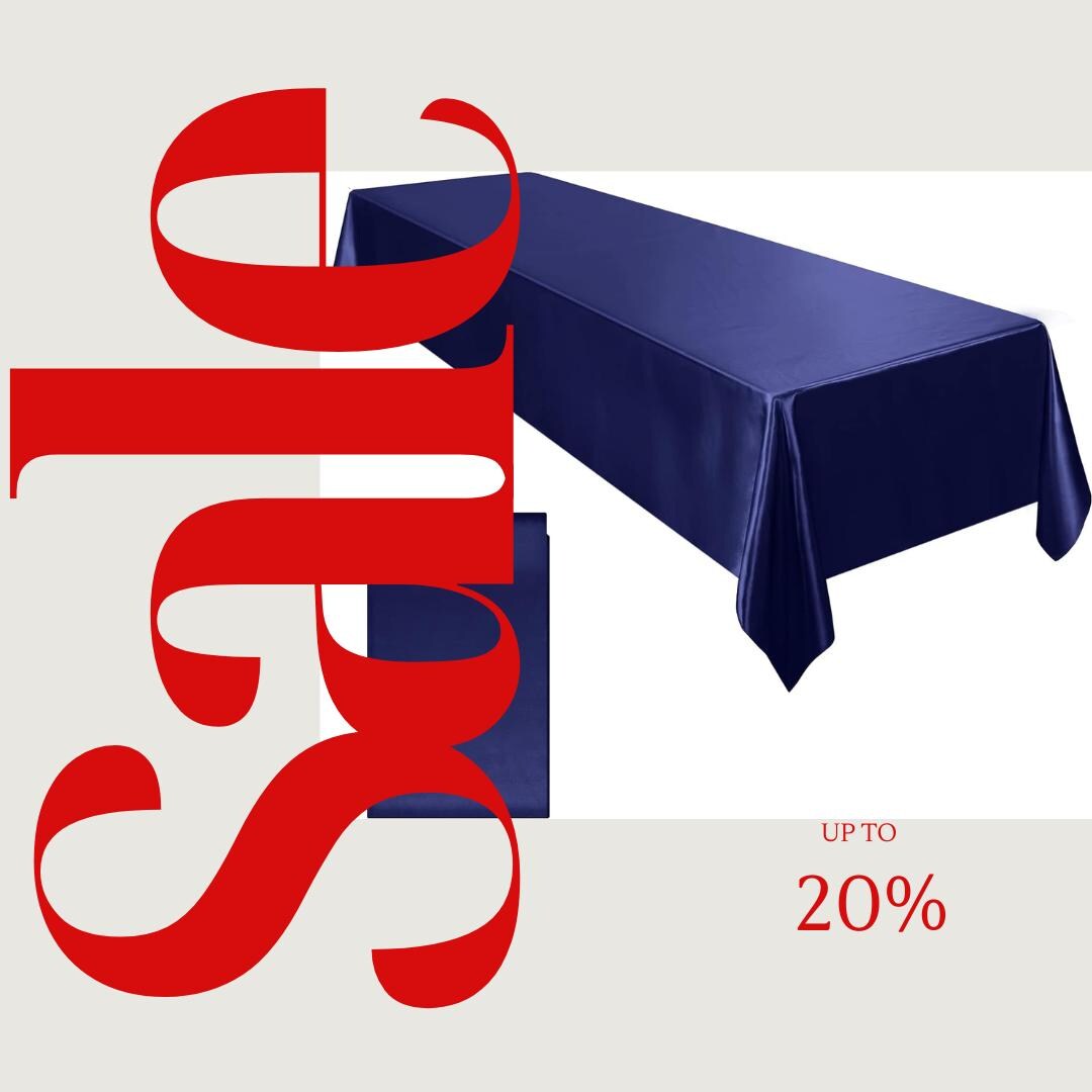 NAVY - SATIN - Rectangular Table Cover Bright Tablecloth Smooth Fabric Table Decoration for Wedding Banquet Party Events,