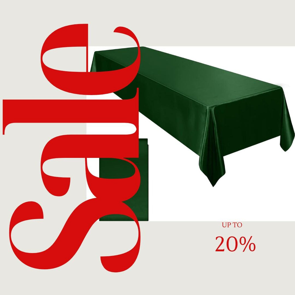 HUNTER - SATIN - Rectangular Table Cover Bright Tablecloth Smooth Fabric Table Decoration for Wedding Banquet Party Events,