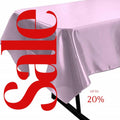 LILAC - SATIN - Rectangular Table Cover Bright Tablecloth Smooth Fabric Table Decoration for Wedding Banquet Party Events,