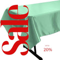 MINT - SATIN - Rectangular Table Cover Bright Tablecloth Smooth Fabric Table Decoration for Wedding Banquet Party Events,