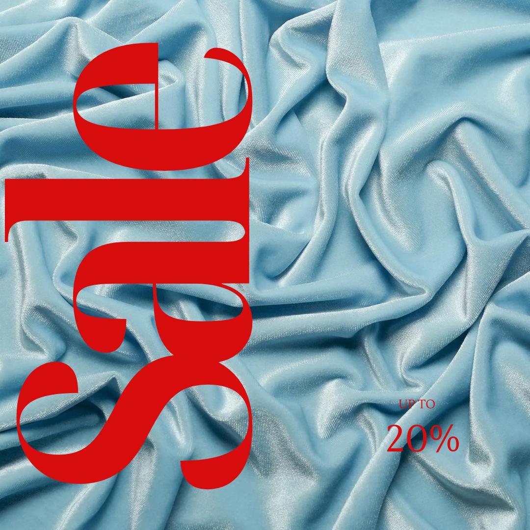 Baby Blue - Stretch Velvet Fabric 60'' Wide by The Yard for Sewing Apparel Costumes Craft