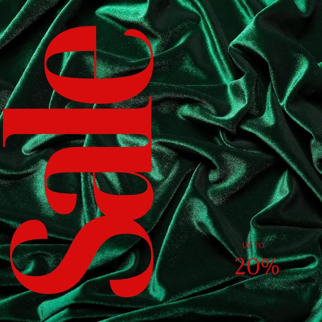 Hunter Green - Stretch Velvet Fabric 60'' Wide by The Yard for Sewing Apparel Costumes Craft