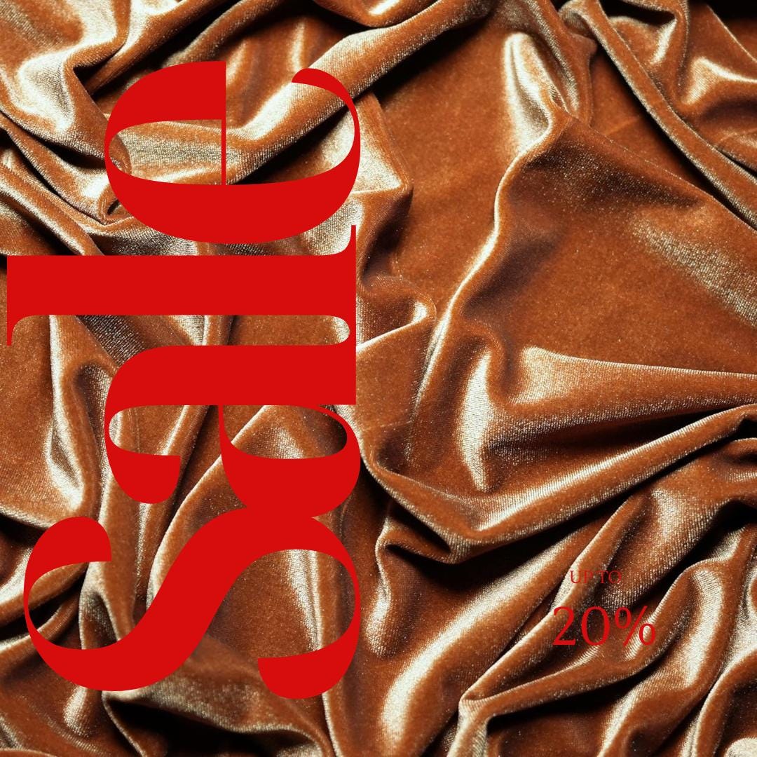 Light Brown - Stretch Velvet Fabric 60'' Wide by The Yard for Sewing Apparel Costumes Craft