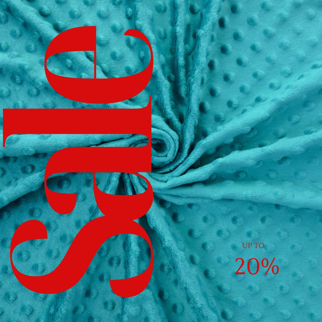 TURQUOISE - Polka Dot Snuggle Minky Soft Fabric Decorative Crafts Dress Fabric Sold By Yard.  60” Wide | Ultra Soft Fabric.