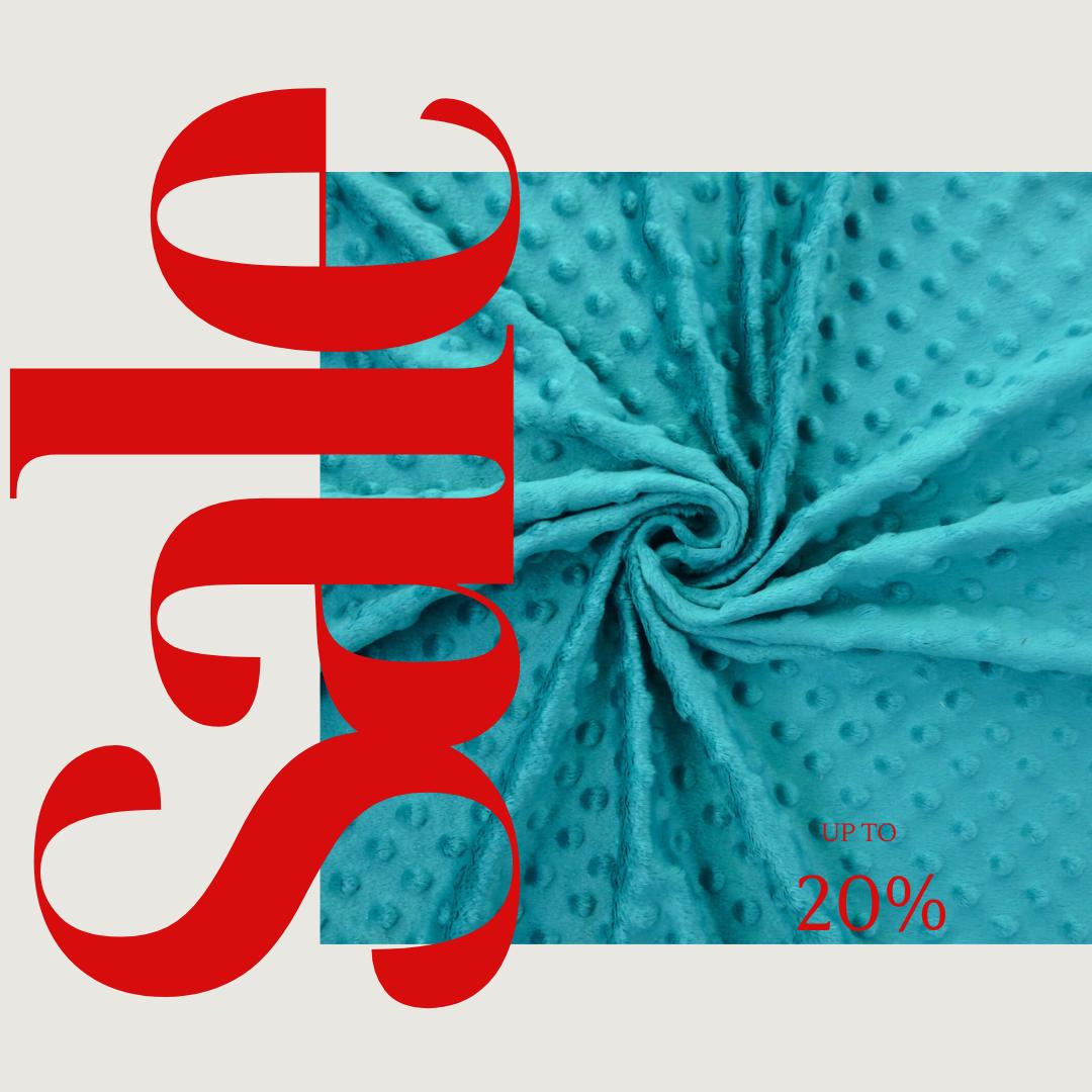 TURQUOISE - Polka Dot Snuggle Minky Soft Fabric Decorative Crafts Dress Fabric Sold By Yard.  60” Wide | Ultra Soft Fabric.