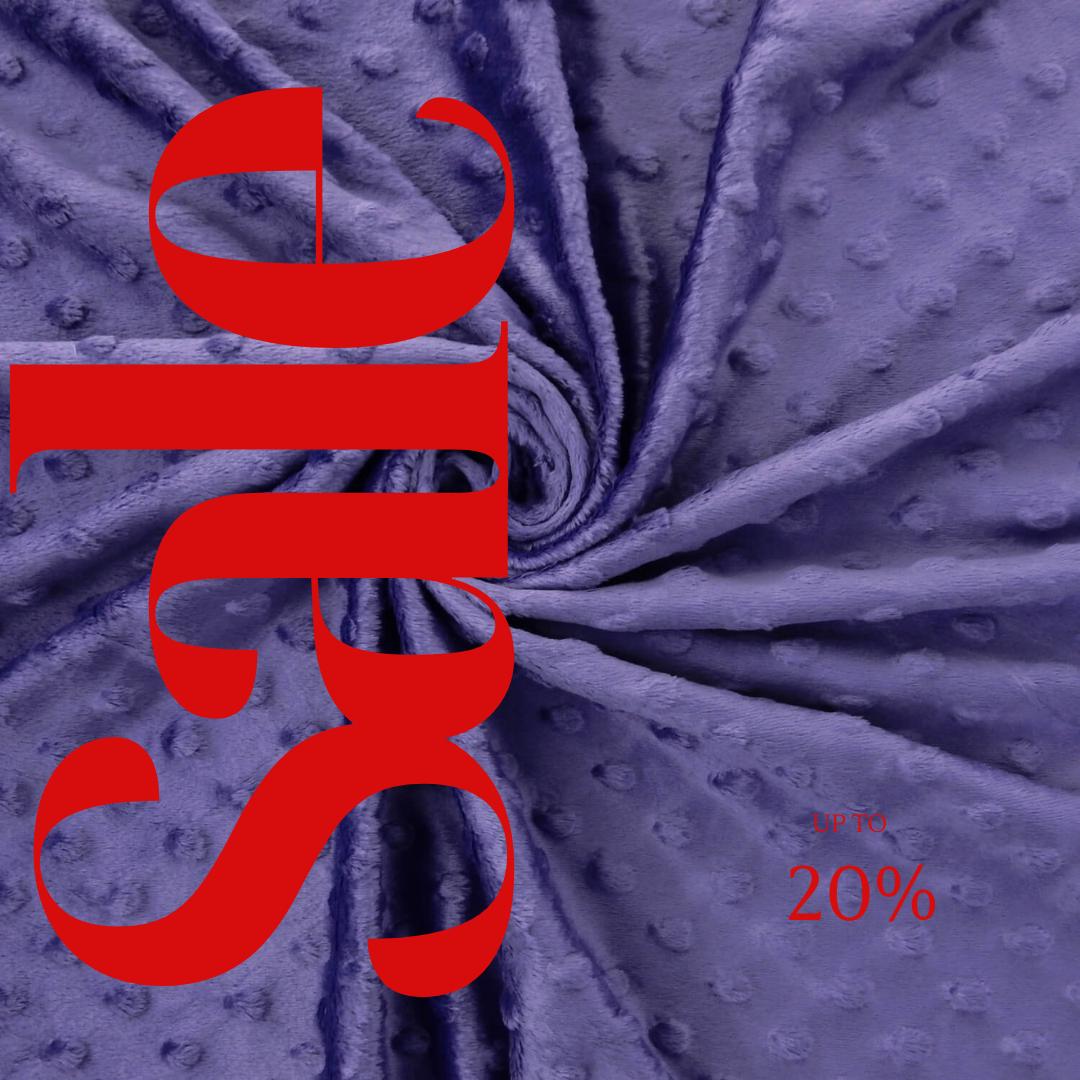 PURPLE - Polka Dot Snuggle Minky Soft Fabric Decorative Crafts Dress Fabric Sold By Yard.  60” Wide | Ultra Soft Fabric.