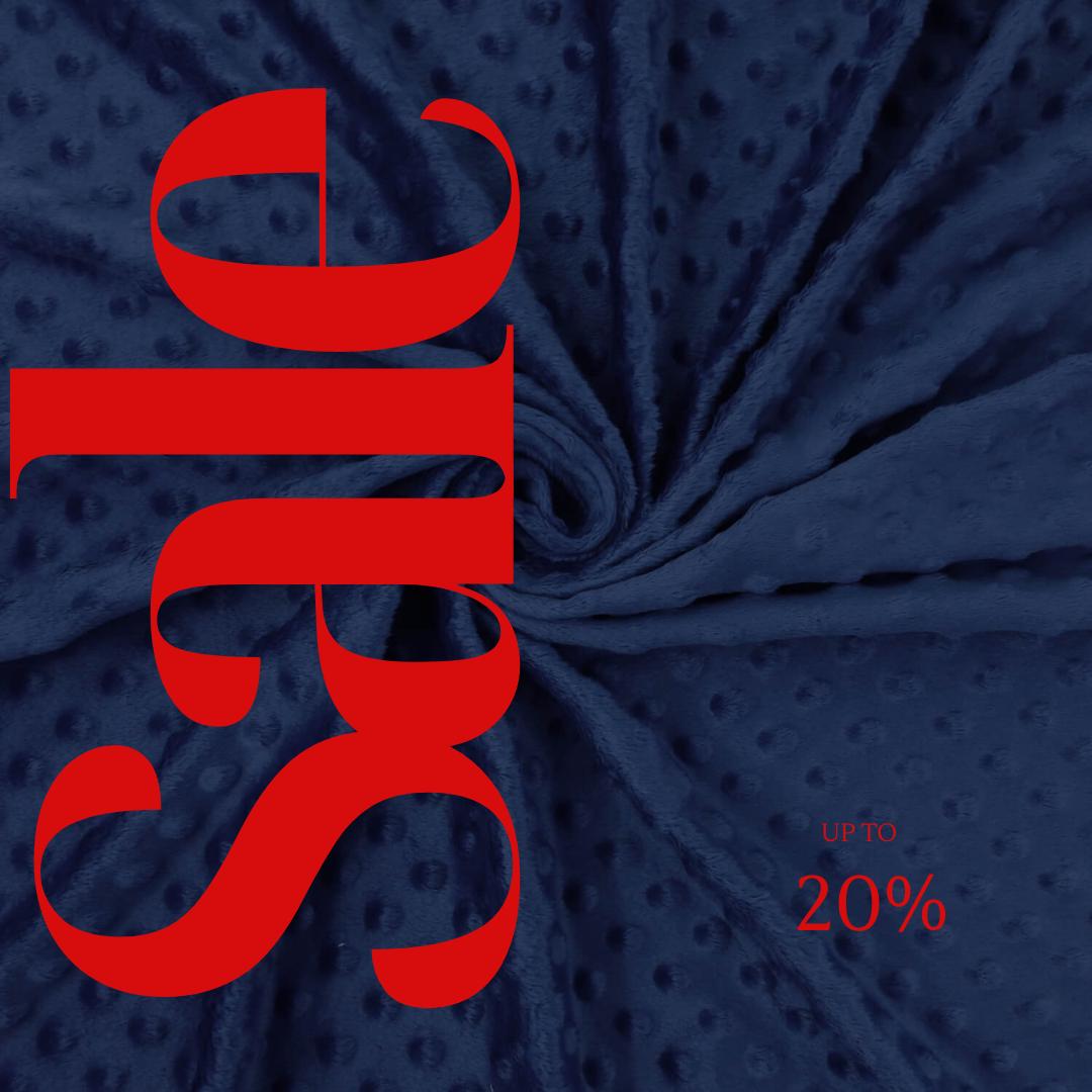 NAVY  BLUE - Polka Dot Snuggle Minky Soft Fabric Decorative Crafts Dress Fabric Sold By Yard.  60” Wide | Ultra Soft Fabric.