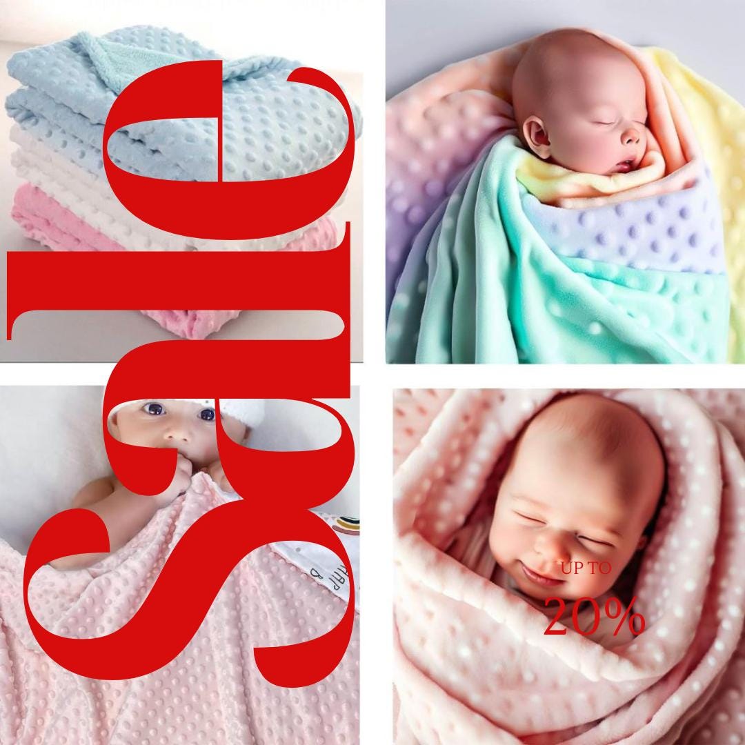 RED - Polka Dot Snuggle Minky Soft Fabric Decorative Crafts Dress Fabric Sold By Yard.  60” Wide | Ultra Soft Fabric.