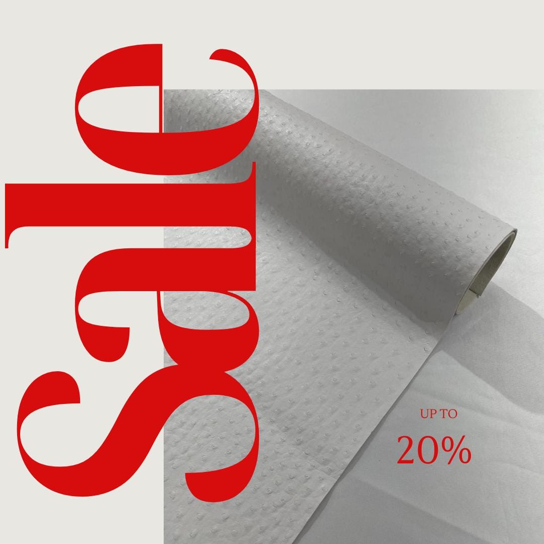 Ostrich Fake Leather Upholstery-  WHITE - 3-D Ostrich Skin Texture Faux Leather - Vinyl Fabric Sold By Yard.