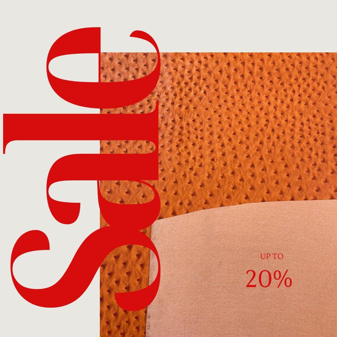 Ostrich Fake Leather Upholstery-  ORANGE - 3-D Ostrich Skin Texture Faux Leather - Vinyl Fabric Sold By Yard.