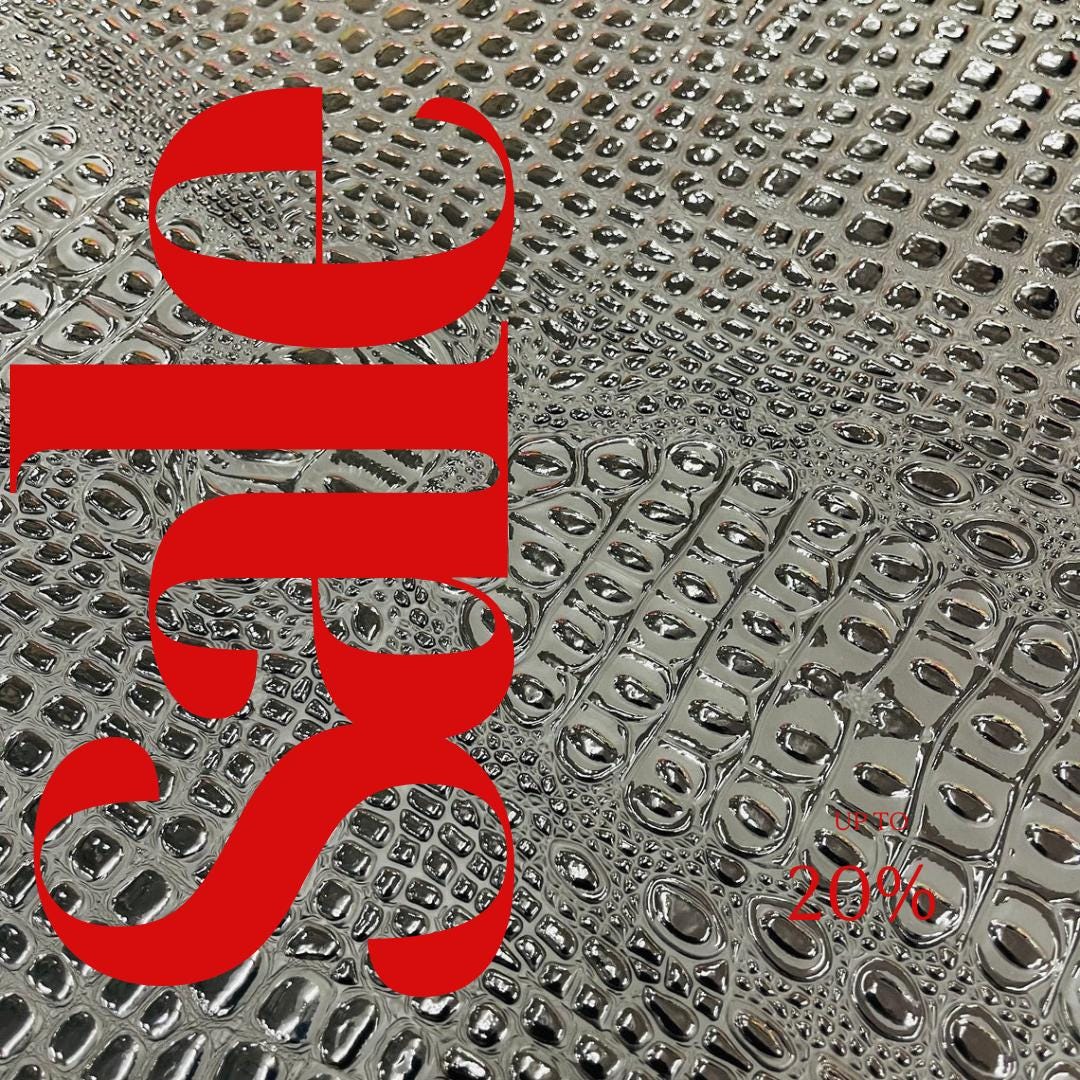 Glossy Two Tone Gator Fake Leather Upholstery - BLACK - 3-D Crocodile Skin Texture Faux Leather  Vinyl/54" By Yard