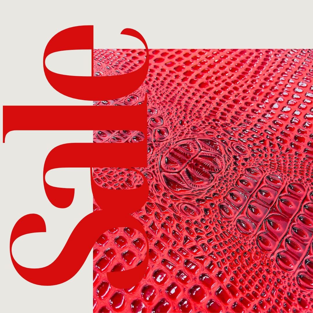 Glossy Two Tone Gator Fake Leather Upholstery - RED/BLACK - 3-D Crocodile Skin Texture Faux Leather  Vinyl/54" By Yard