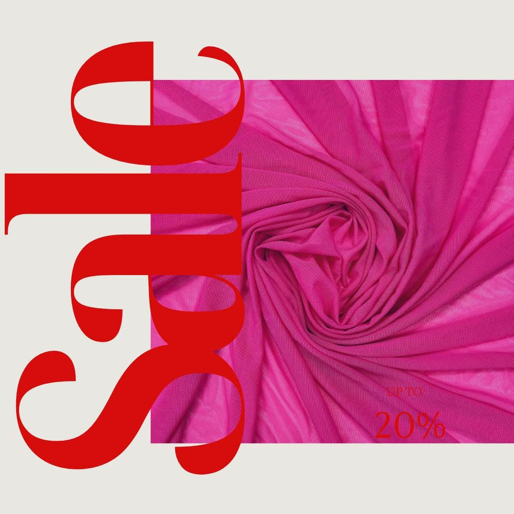 Power Mesh Fabric  - HOT PINK - Nylon Lycra Spandex 4 Way Stretch Fabric 58"/60" By Yard.