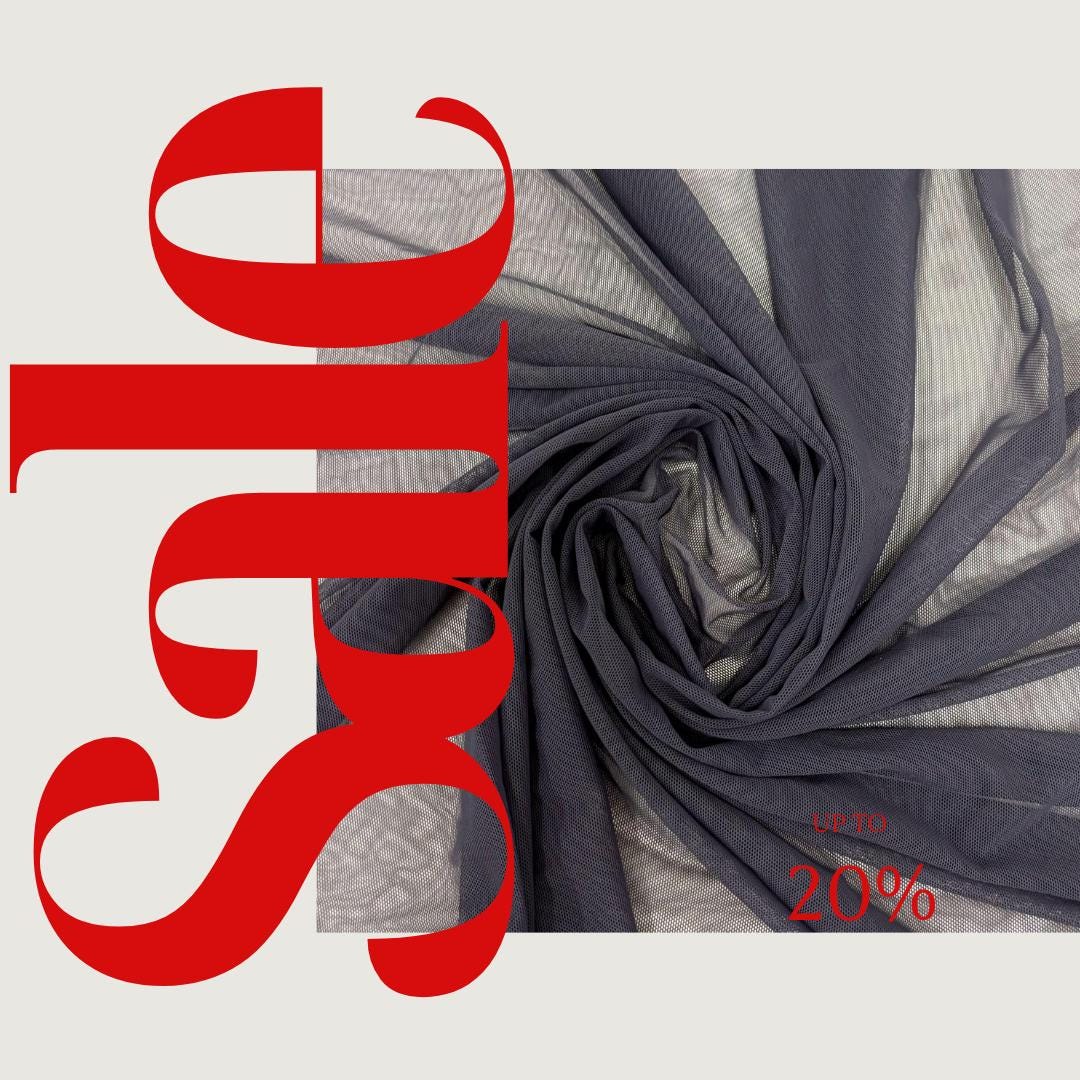 Power Mesh Fabric  - DK GRAY - Nylon Lycra Spandex 4 Way Stretch Fabric 58"/60" By Yard.