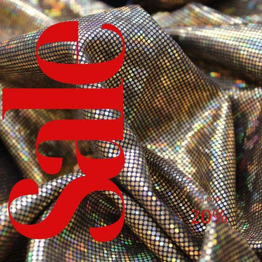 Gold/Black Shattered Glass Spandex - 4-Way Stretch Fabric By The Yard - 60" Wide Spandex Fabric - Thick and Heavy Spandex Fabric