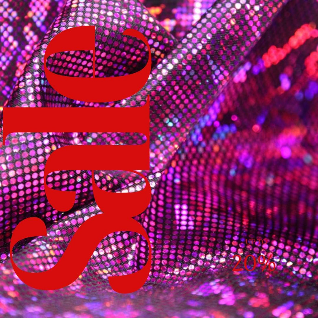 Fuchsia/Black Shattered Glass Spandex - 4-Way Stretch Fabric By The Yard - 60" Wide Spandex Fabric - Thick and Heavy Spandex Fabric