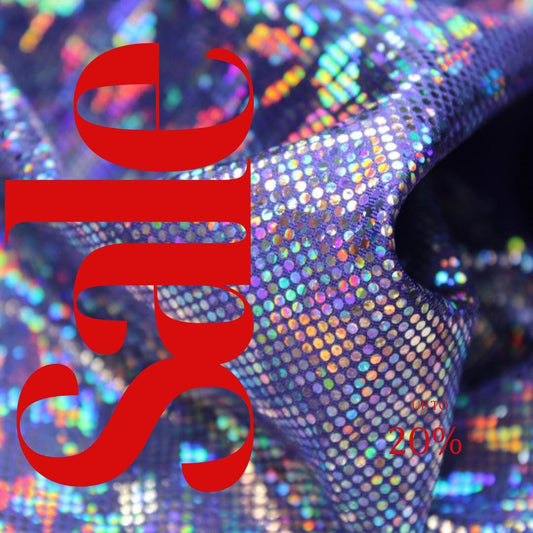 Silver/Purple Shattered Glass Spandex  - 4-Way Stretch Fabric By The Yard - 60" Wide Spandex Fabric - Thick and Heavy Spandex Fabric