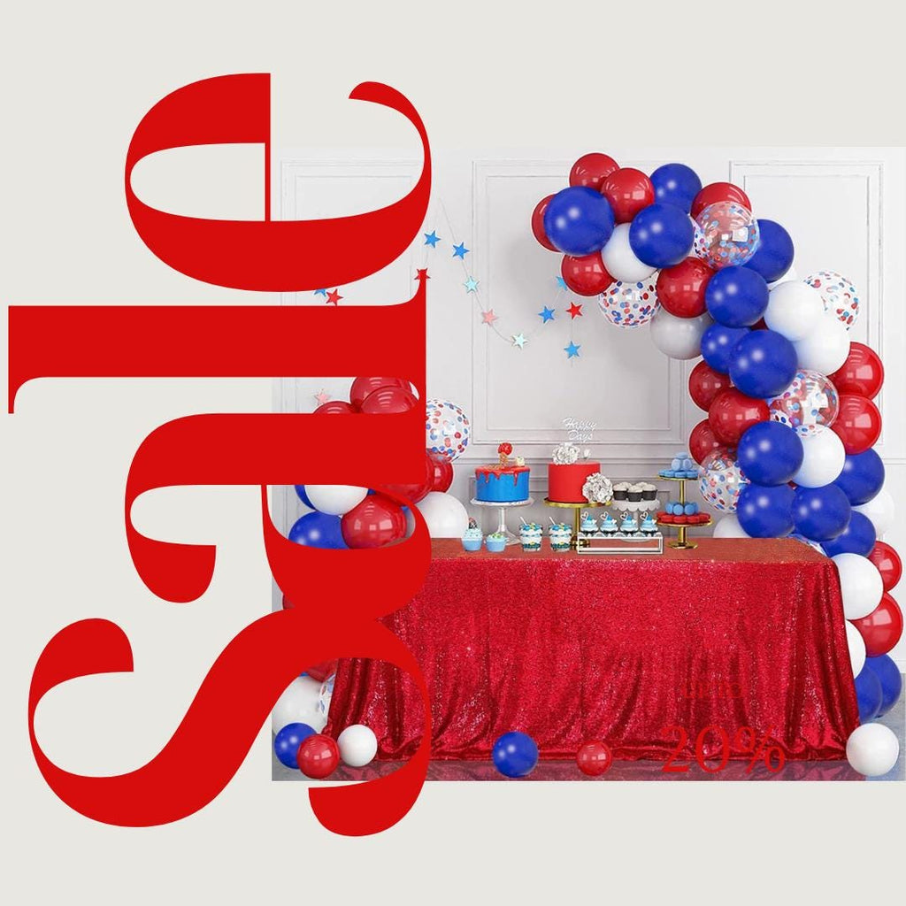 SEQUIN - Sequin Tablecloth -  RED - Table Overlay Rainbow Table Cloths With Seams tablecloth Sparkly Wedding Party Decorations.