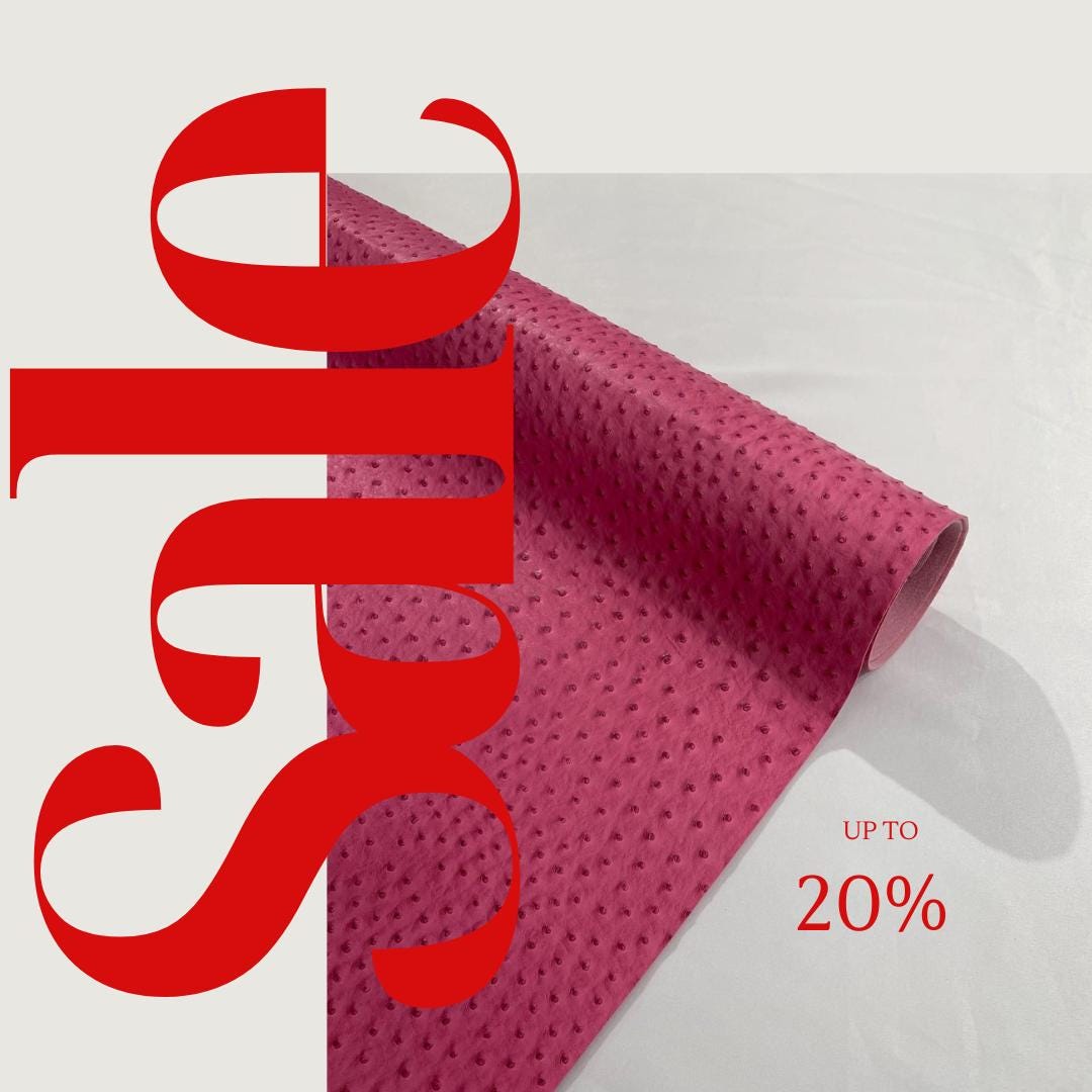 Ostrich Fake Leather Upholstery-  CANDY PINK - 3-D Ostrich Skin Texture Faux Leather - Vinyl Fabric Sold By Yard.