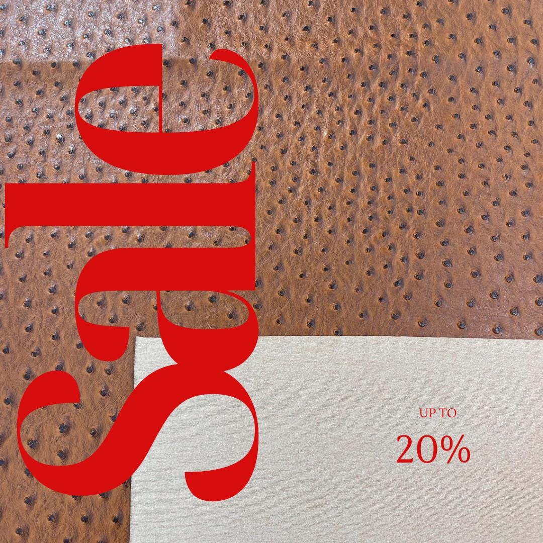 Ostrich Fake Leather Upholstery-  CONAC - 3-D Ostrich Skin Texture Faux Leather - Vinyl Fabric Sold By Yard.