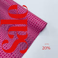 Glossy Two Tone Gator Fake Leather Upholstery - CANDY PINK - 3-D Crocodile Skin Texture Faux Leather  Vinyl/54" By Yard