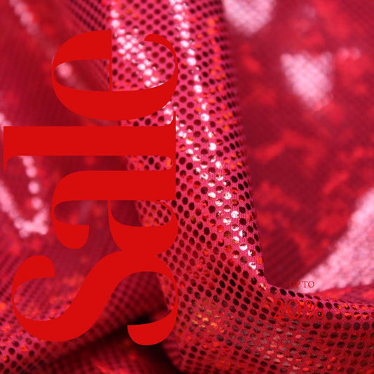 Red Shattered Glass Spandex - 4-Way Stretch Fabric By The Yard - 60" Wide Spandex Fabric - Thick and Heavy Spandex Fabric